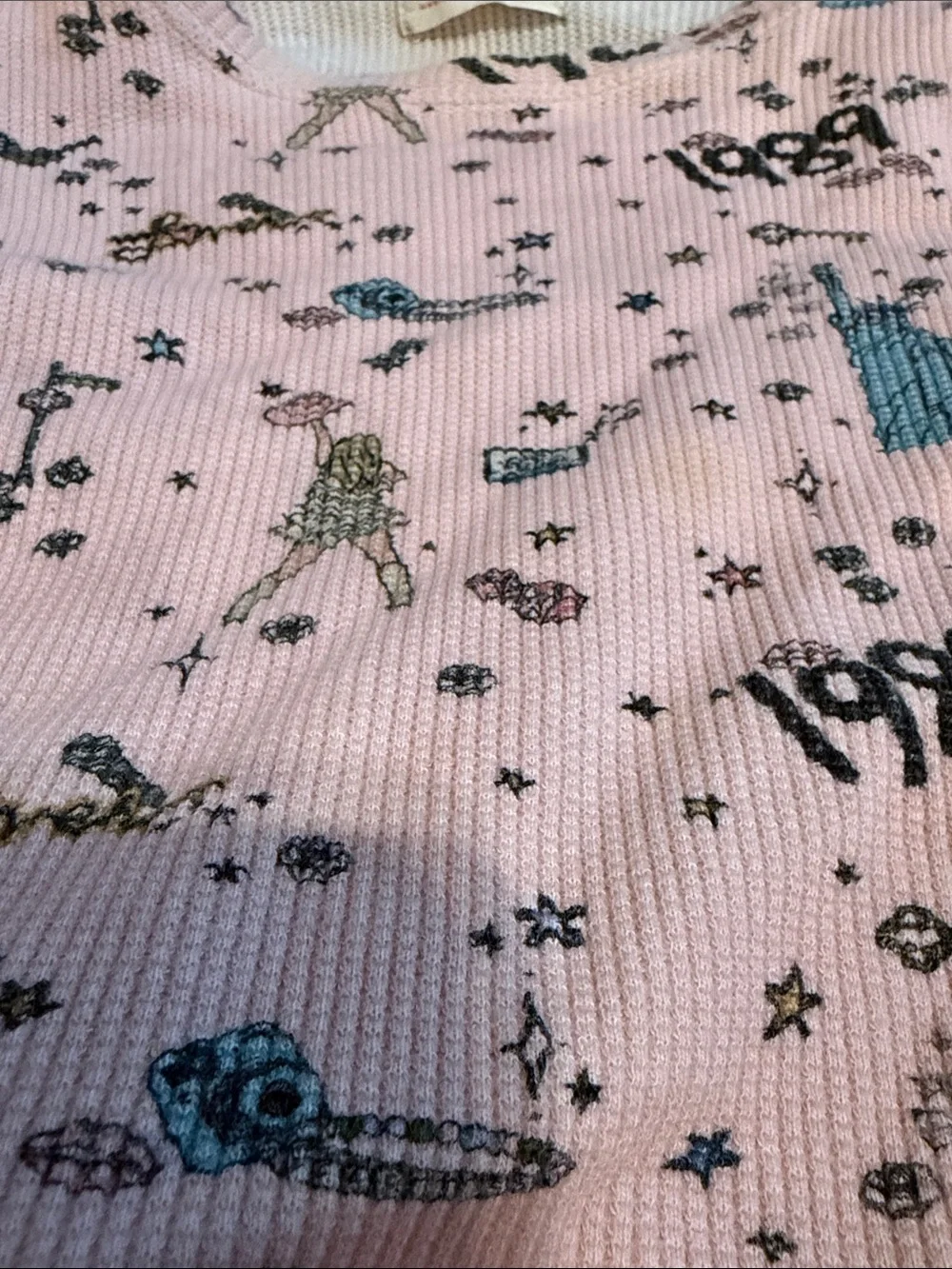 Kids Pink Two-Piece Taylor Swift Pajama Set